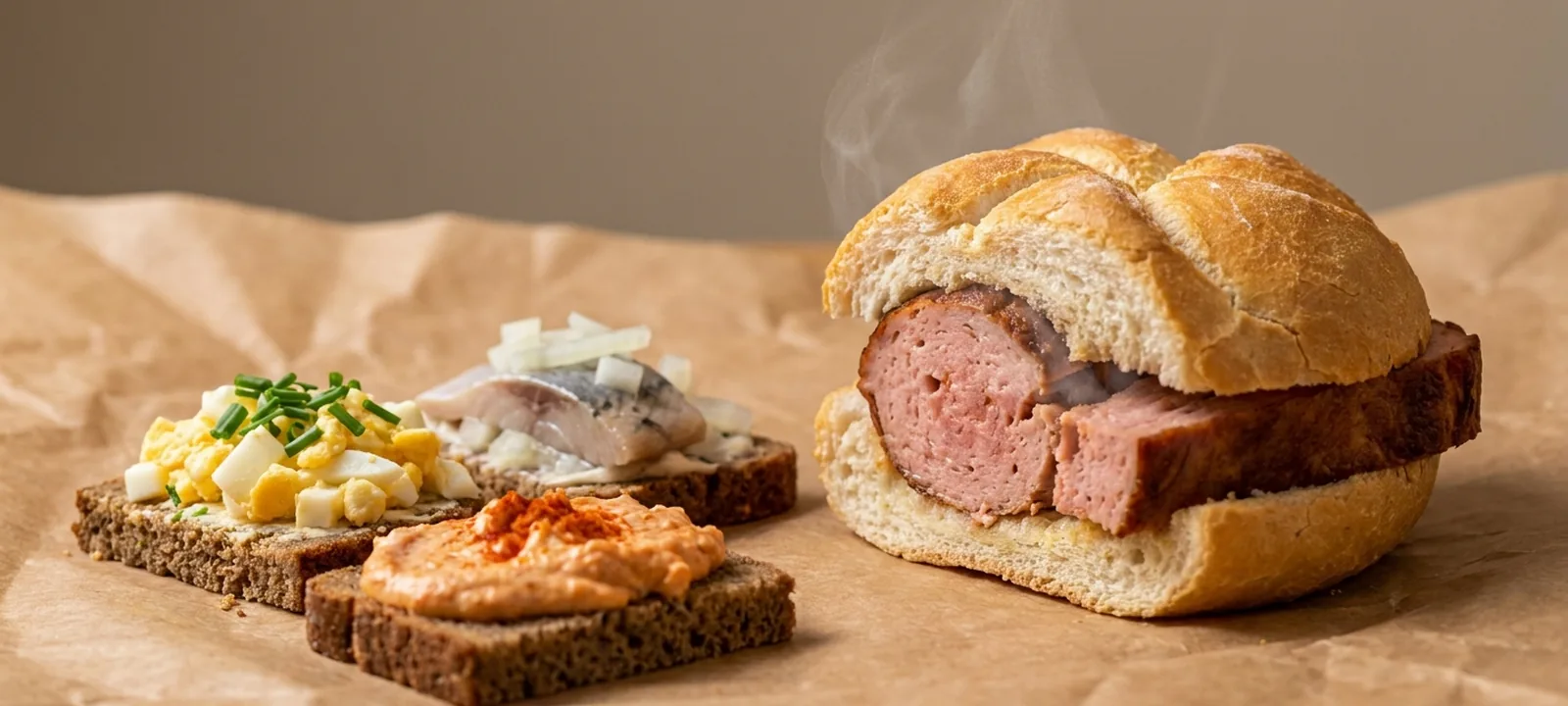 Günstige Wiener Klassiker: warme Leberkässemmel und belegte Brötchen